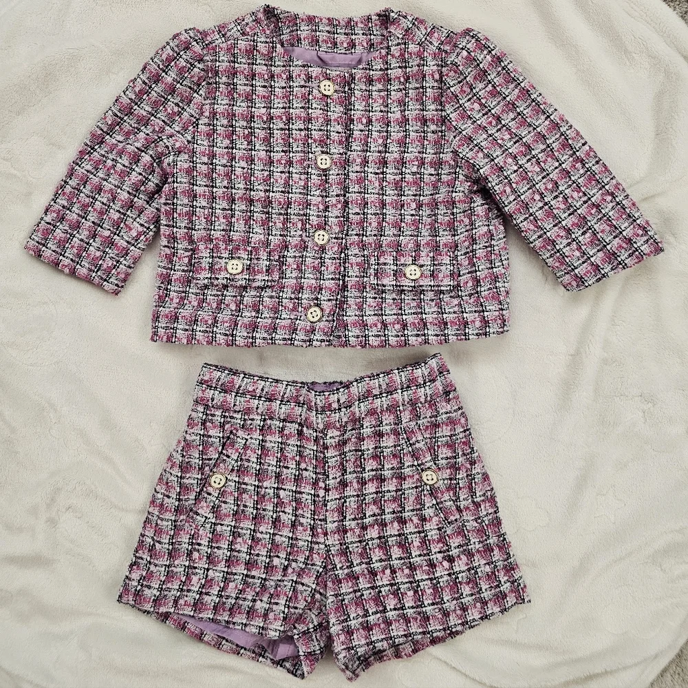 Janie and Jack Tweed Girls Set Size 18-24 Months - Picture 1 of 7